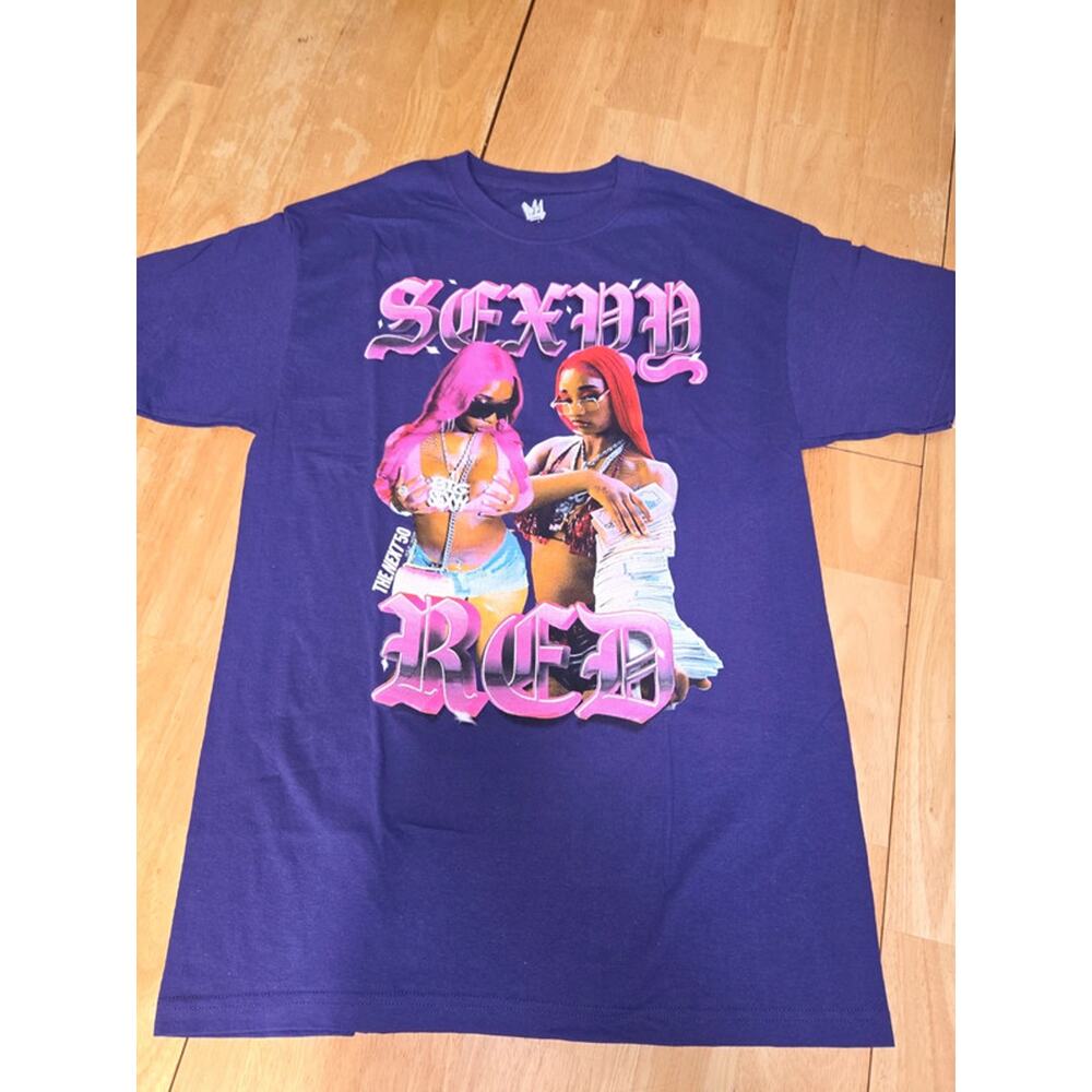 Sexyy Red Graphic T Shirt Purple Hip Hop Rap Tee NWOT Medium Streetwear